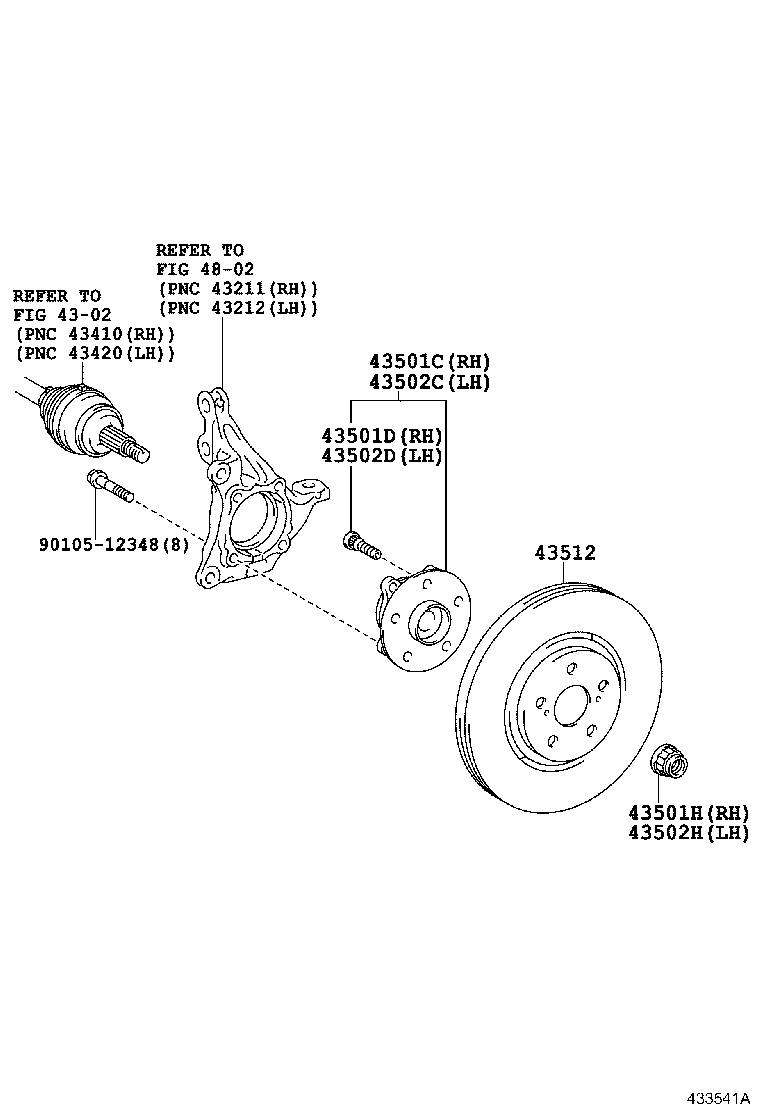 TOYOTA 43512-48130 - Disc frana aaoparts.ro