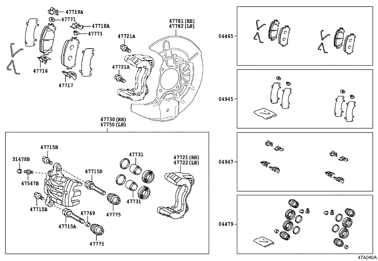 LEXUS 0446548210 - Set placute frana,frana disc aaoparts.ro