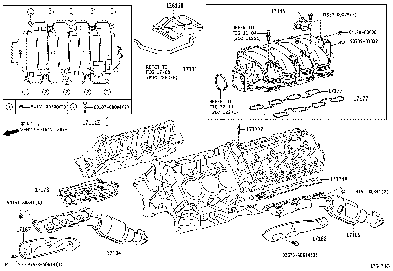 TOYOTA 17171-38020 - Garnitura, galerie admisie aaoparts.ro