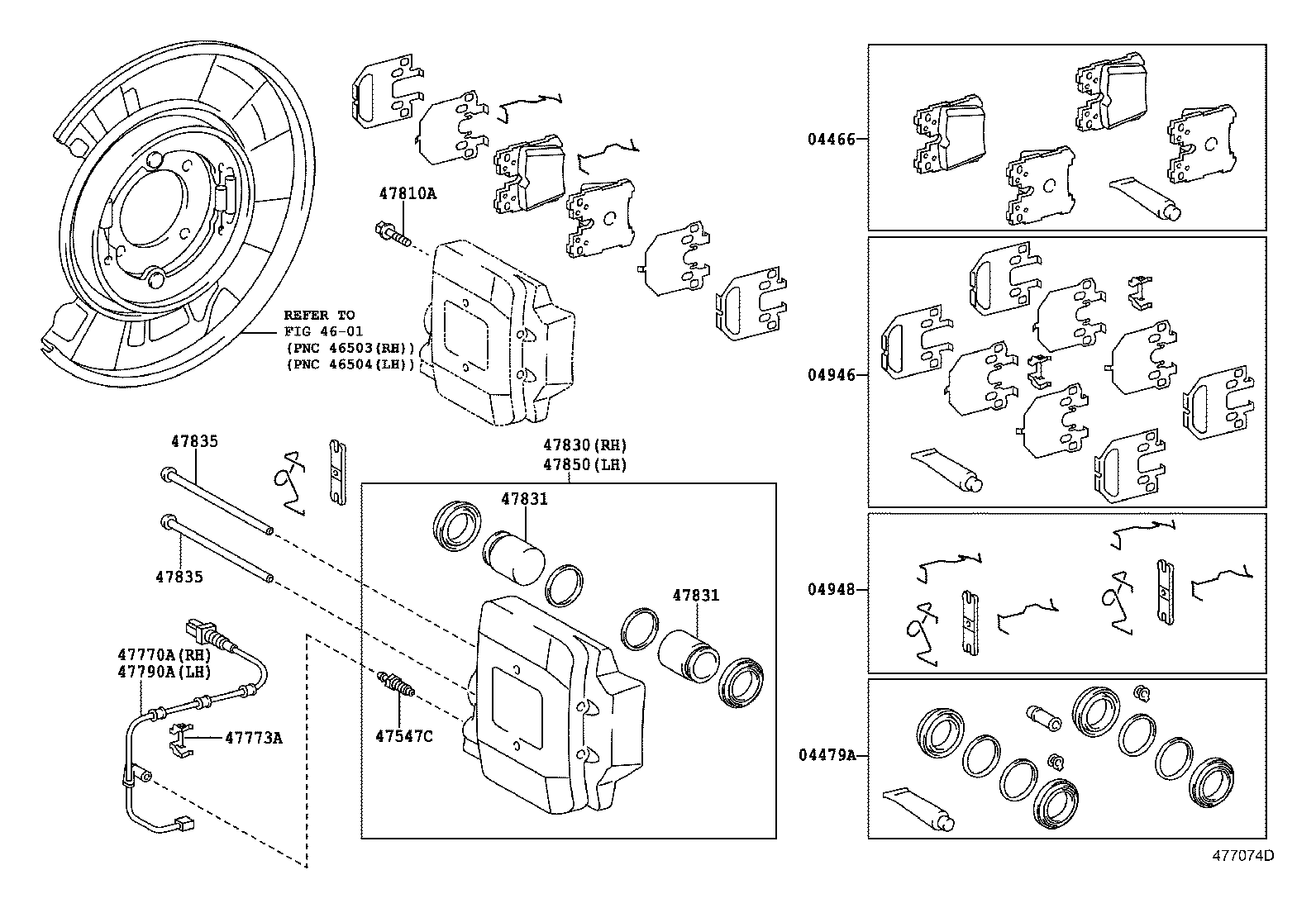 LEXUS 04466-0W020 - Set placute frana,frana disc aaoparts.ro