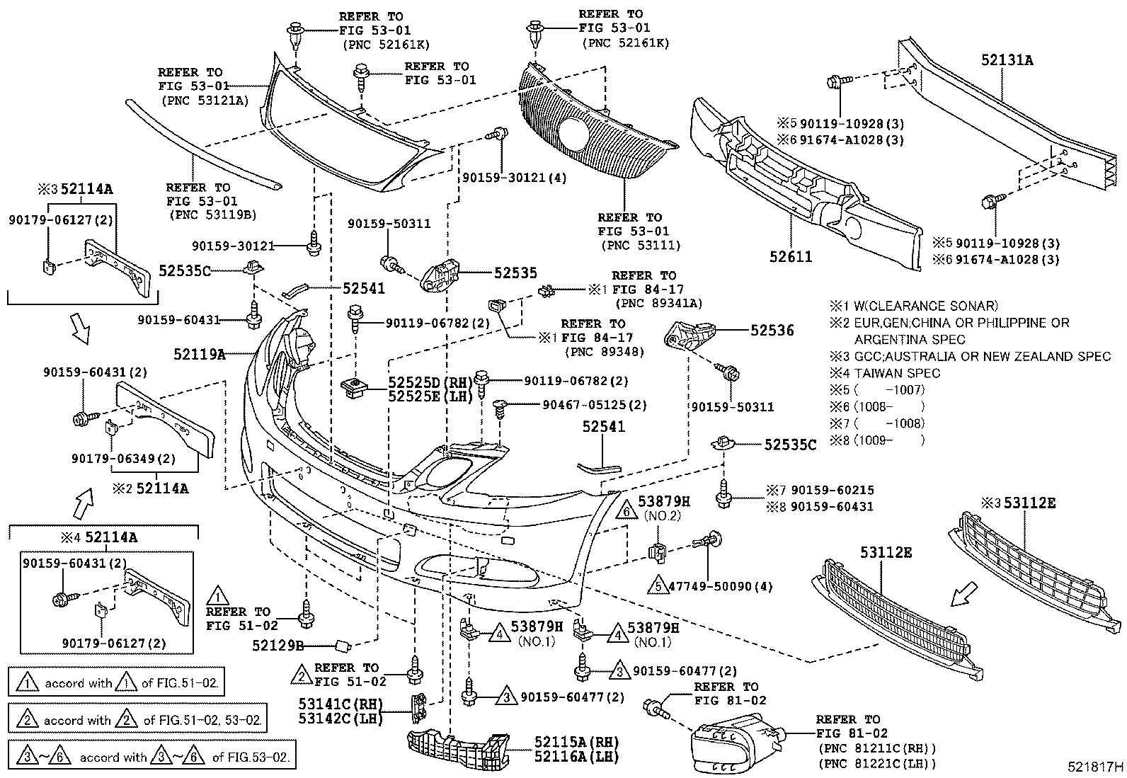 TOYOTA 53879-17020 - Clips, acoperire decorativa si protectie aaoparts.ro