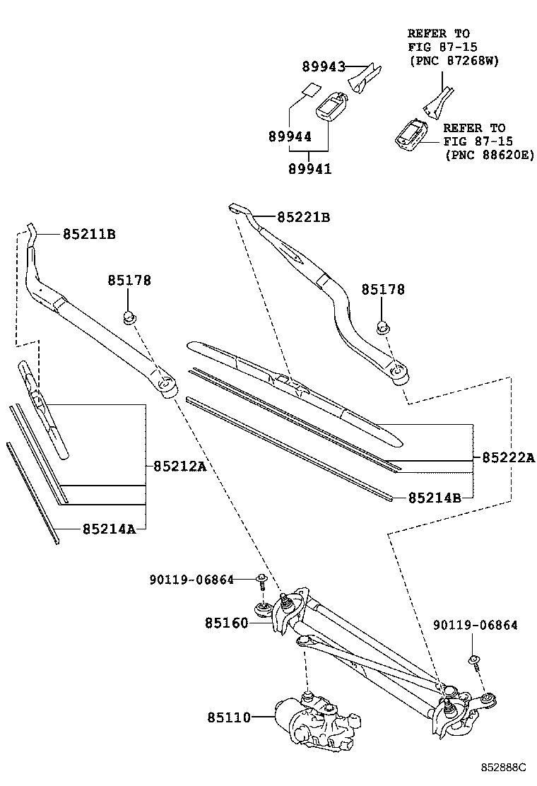 LEXUS 85222-33280 - Lamela stergator aaoparts.ro