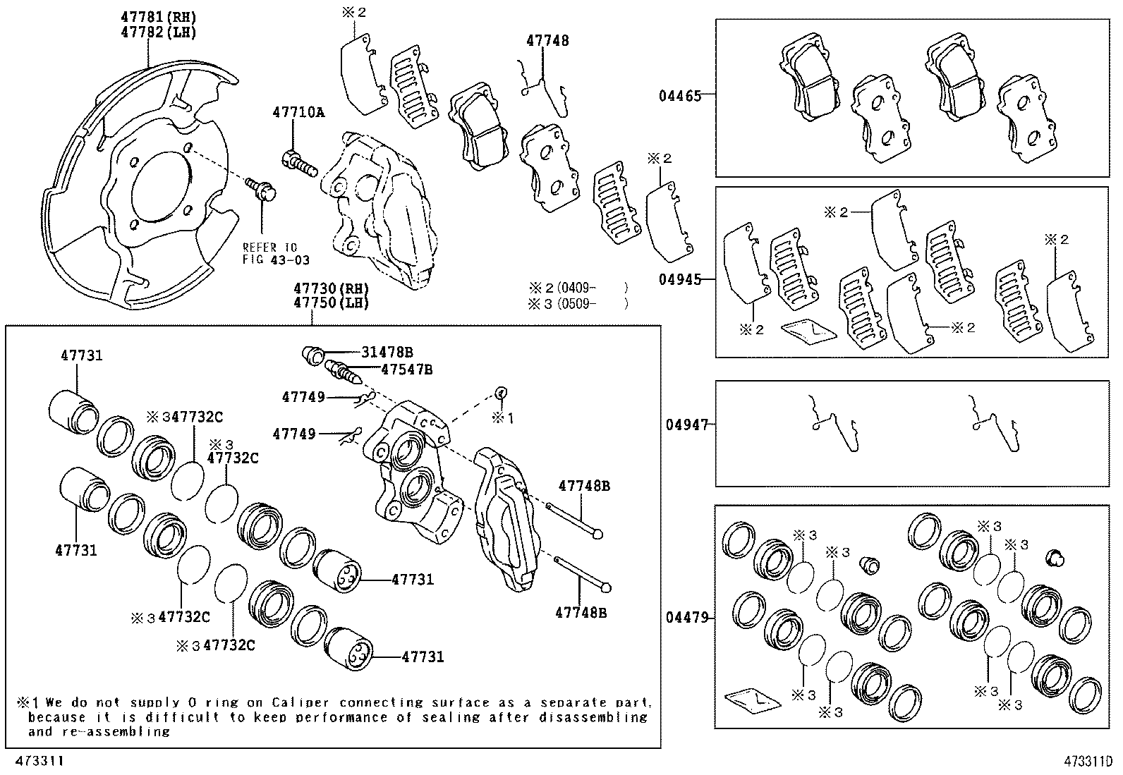 TOYOTA 04465-35290 - Set placute frana,frana disc aaoparts.ro