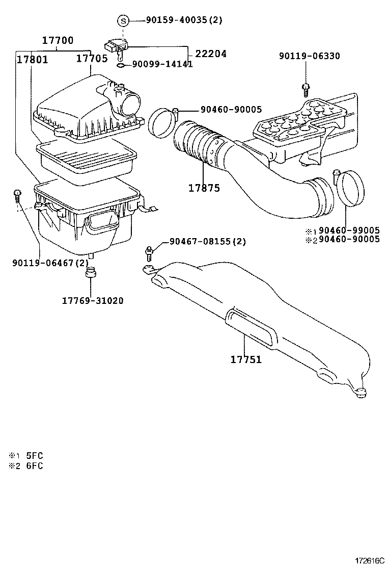 TOYOTA 17801 50030 - Filtru aer aaoparts.ro