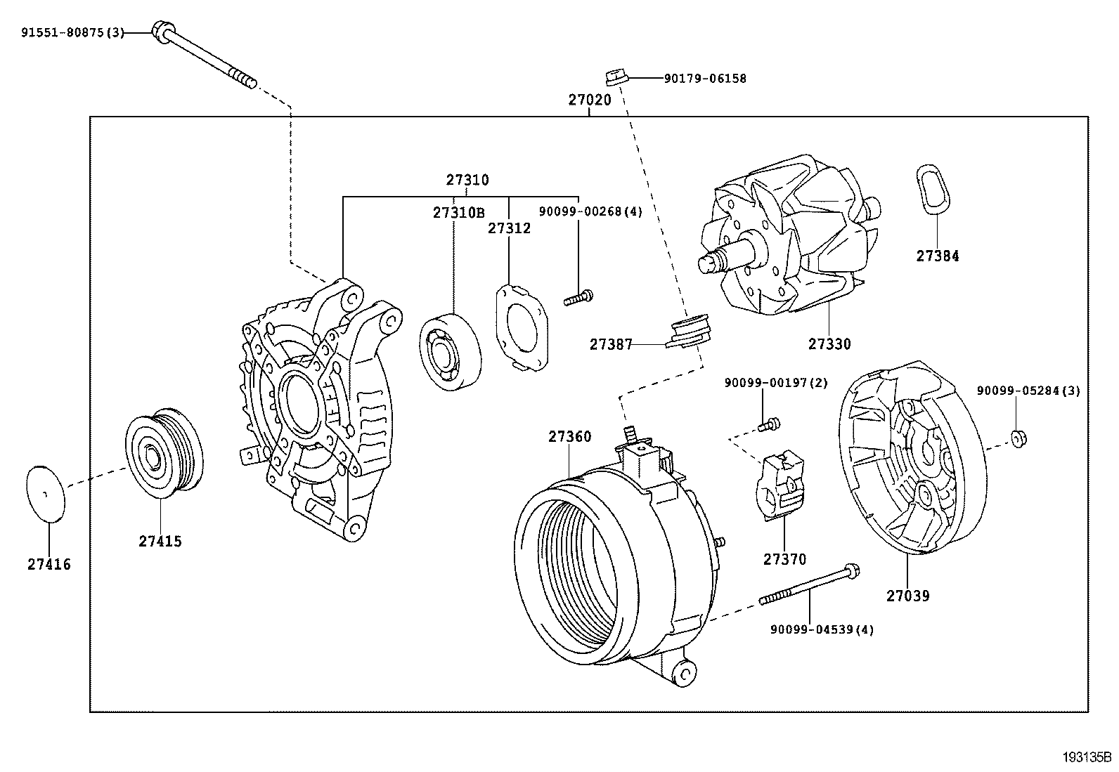 TOYOTA 27060-26030 - Generator / Alternator aaoparts.ro