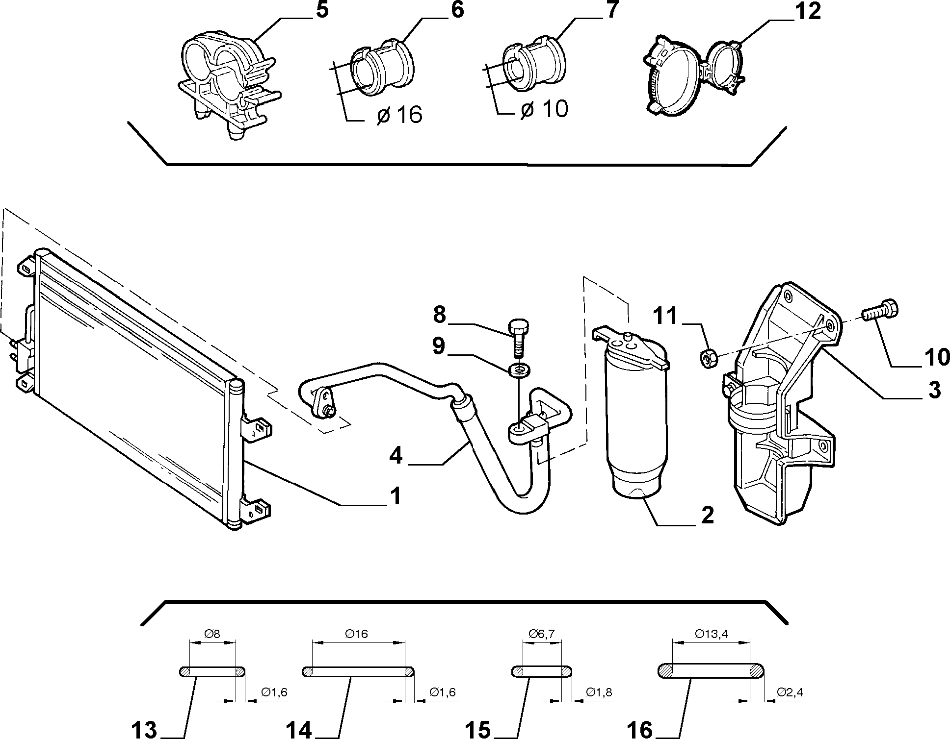 ROVER 46527180 - Uscator,aer conditionat aaoparts.ro