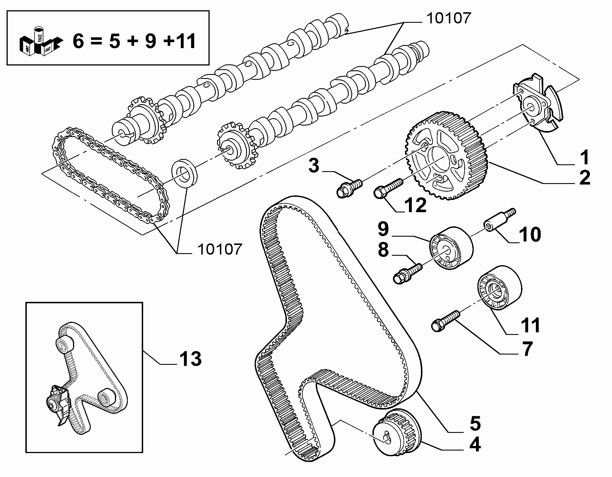 FIAT 9464034380 - Curea de distributie aaoparts.ro