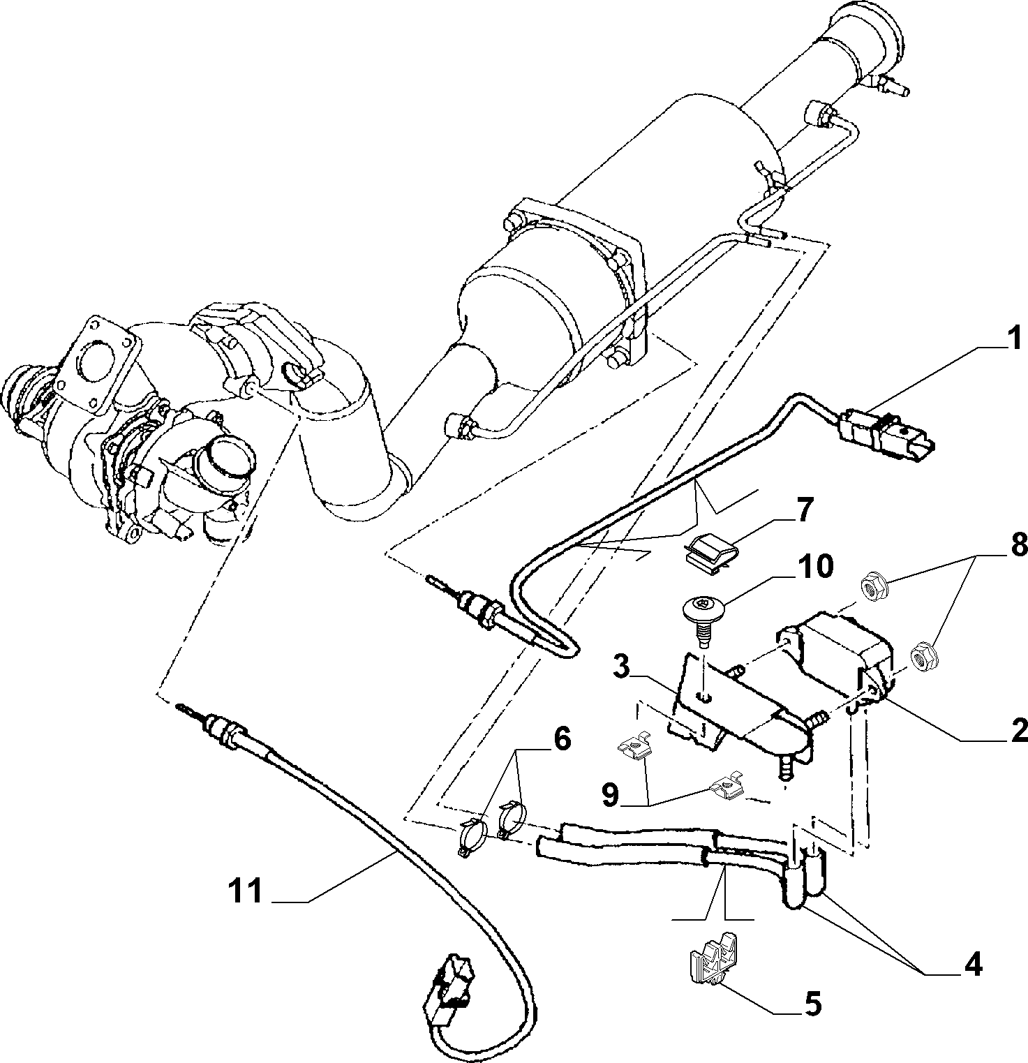 Lancia 9645022680 - Senzor, presiune gaze evacuare aaoparts.ro