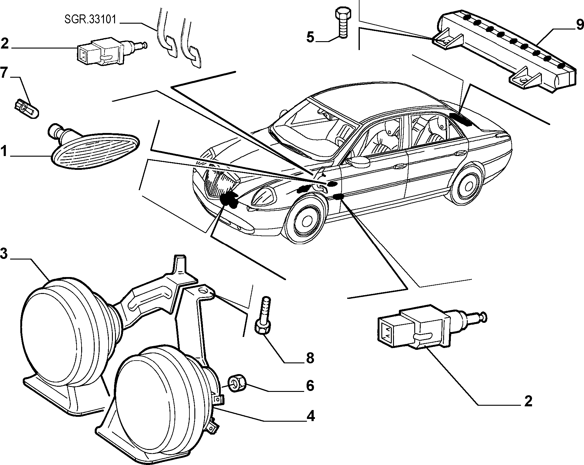 FIAT 14144190 - Bec, semnalizator aaoparts.ro