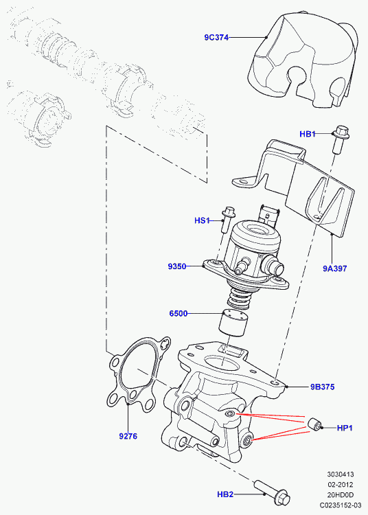 ROVER LR 025599 - Pompa de inalta presiune aaoparts.ro