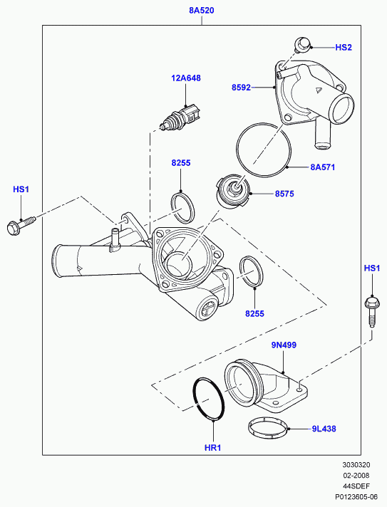 Land Rover 4603183 - Senzor,temperatura lichid de racire aaoparts.ro