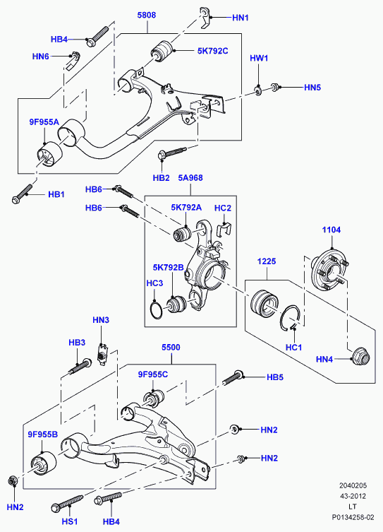 Land Rover RYG000384 - Surub clema, articulatie sarcina / ghidare aaoparts.ro