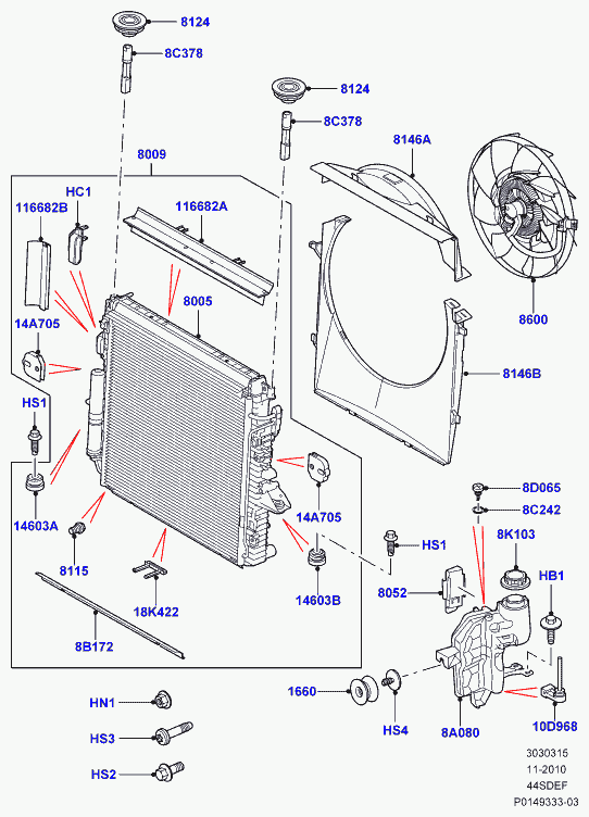 Land Rover PCD000090 - Buson,vas expansiune aaoparts.ro