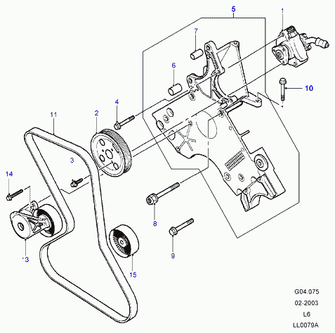 Land Rover PQS101271L - Curea transmisie cu caneluri aaoparts.ro