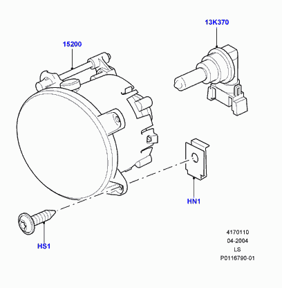 Land Rover XBJ000080 - Proiector ceata aaoparts.ro