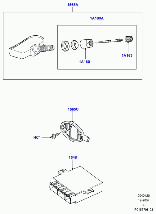 FORD RRE000010 - Antena, sistem de control al presiunii pneuri aaoparts.ro