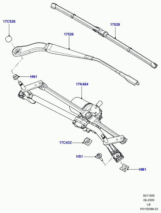 ROVER LR 008818 - Lamela stergator aaoparts.ro