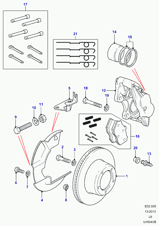 Land Rover SFP000260 - Set placute frana,frana disc aaoparts.ro