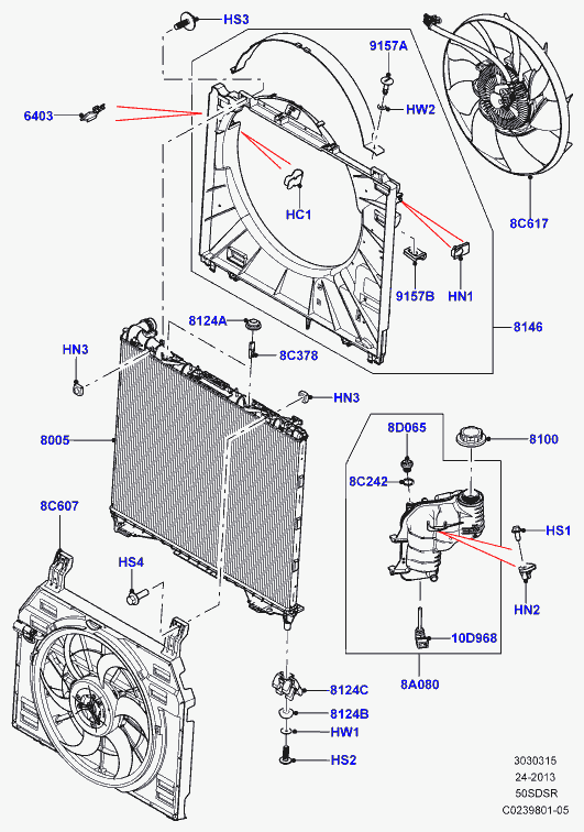 Land Rover LR012644 - Ventilator, radiator aaoparts.ro
