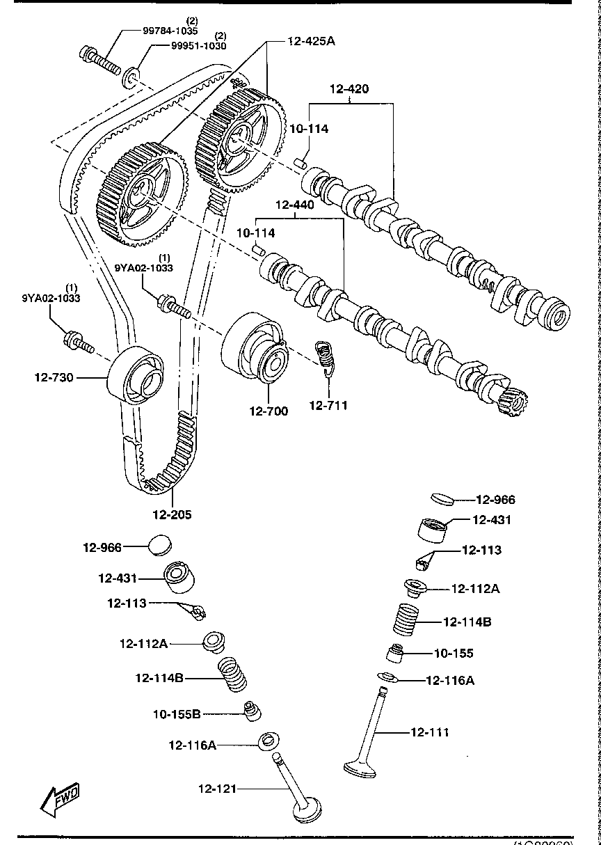 MAZDA FS05-12-700B - Rola intinzator,curea distributie aaoparts.ro