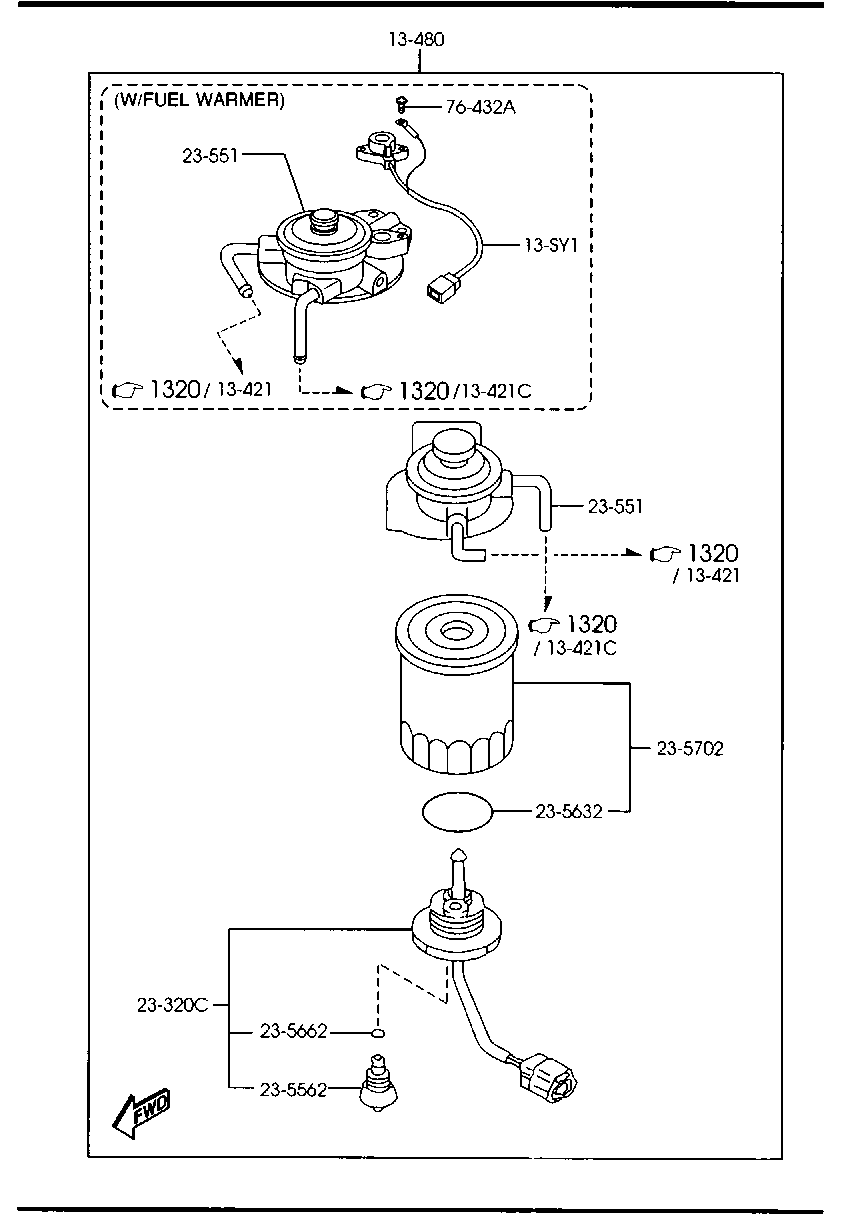 MAZDA WL81-13-ZA5 - Filtru combustibil aaoparts.ro