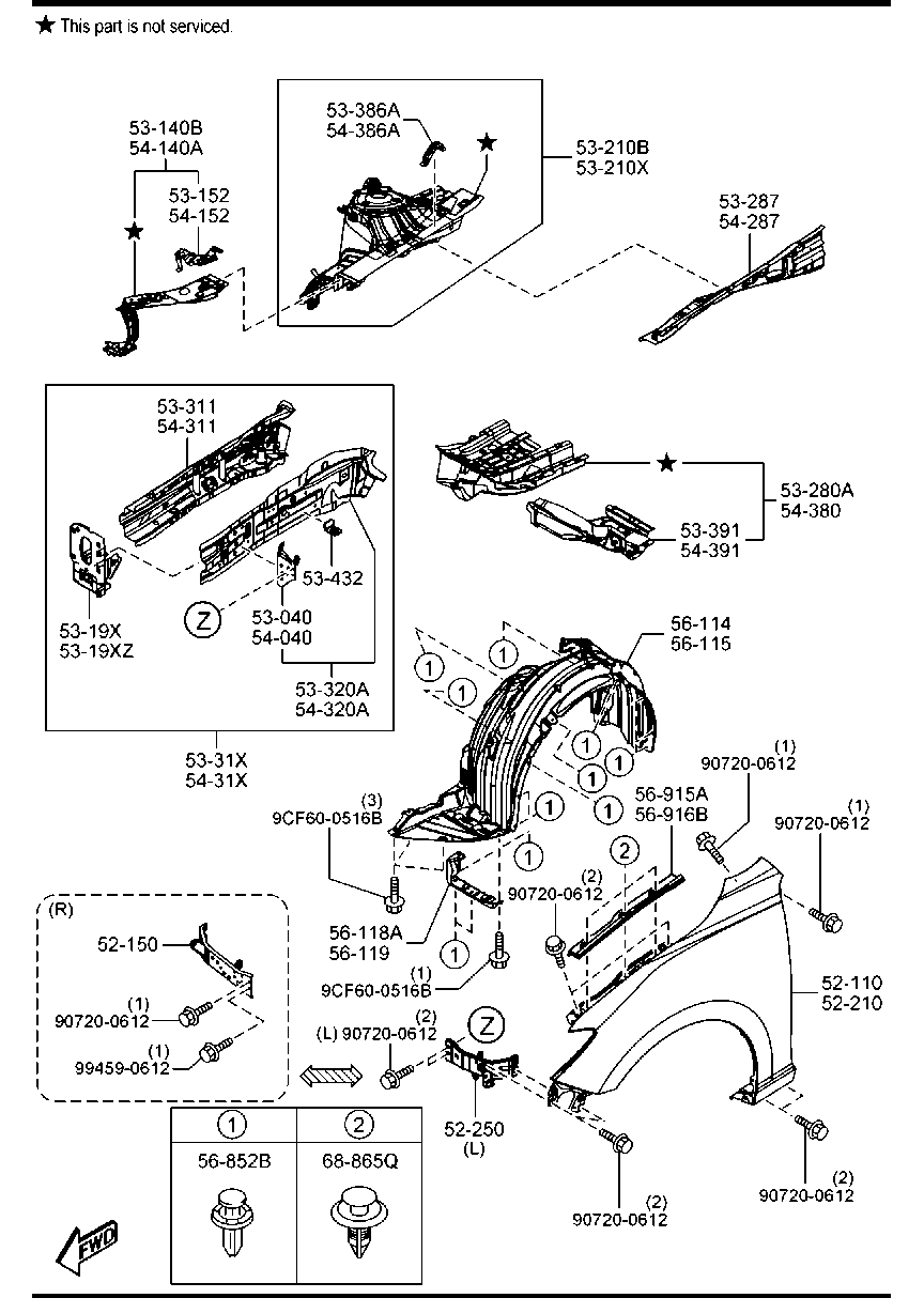 MAZDA B45A-52-211B - Aripa aaoparts.ro