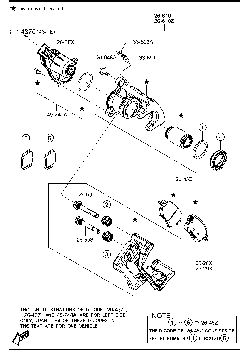 MAZDA GMY0-26-71X - Set reparatie, etrier aaoparts.ro