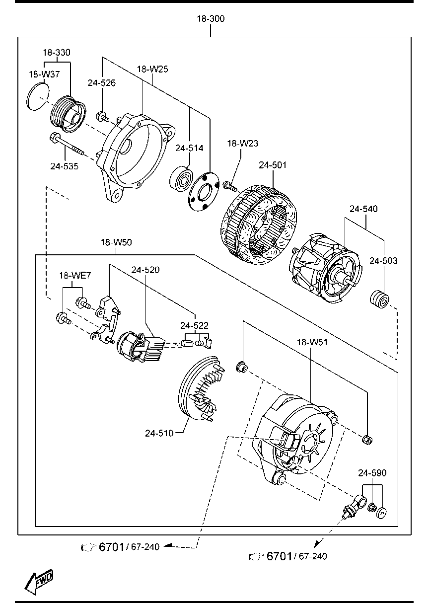 MAZDA SH1N-18-300 - Generator / Alternator aaoparts.ro