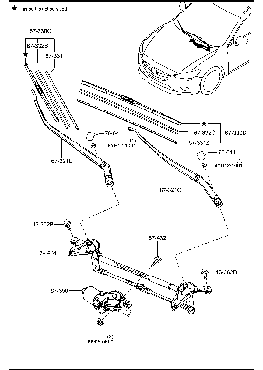 MAZDA GS1D-67-333 - Lamela stergator aaoparts.ro