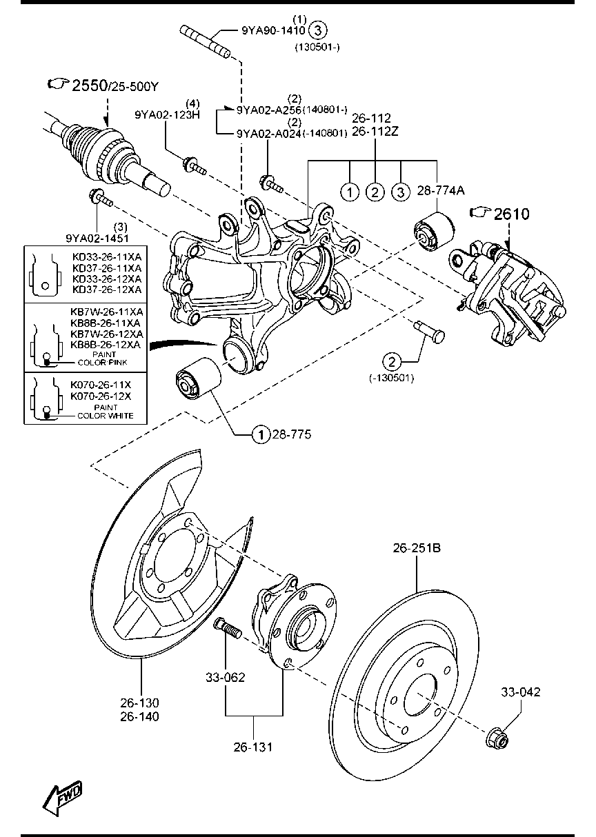 MAZDA KD31-33-062 - Bolt roata aaoparts.ro