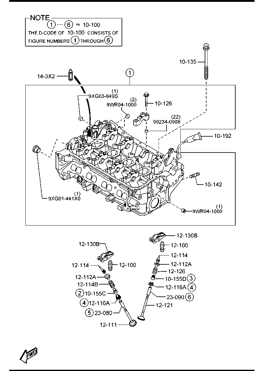 MAZDA PE01-10-155 - Etansare, supape aaoparts.ro