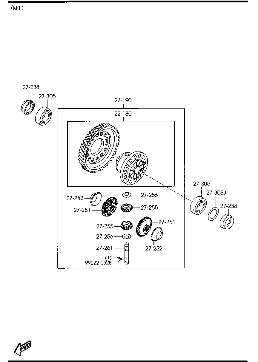 FORD F003-27-238B - Simering, diferential aaoparts.ro