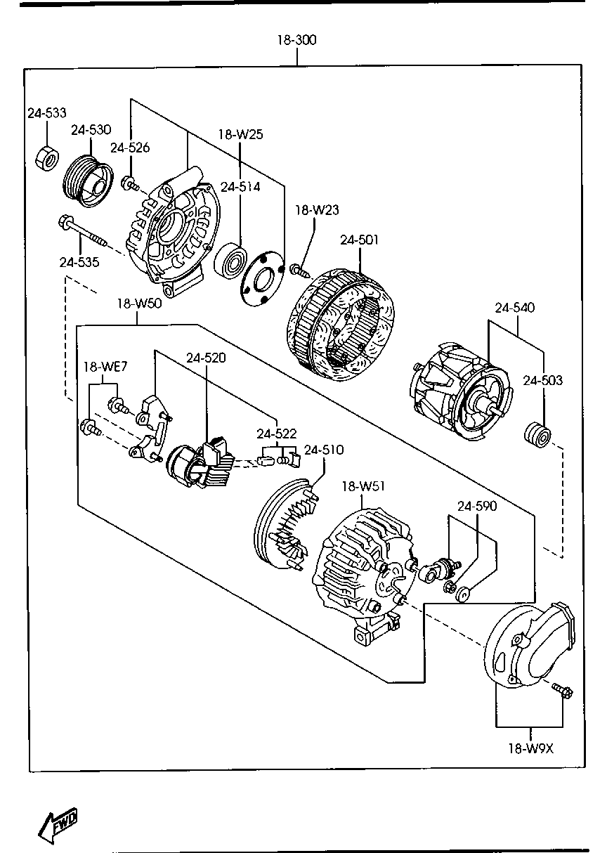 MAZDA L3P9-18-300D - Generator / Alternator aaoparts.ro