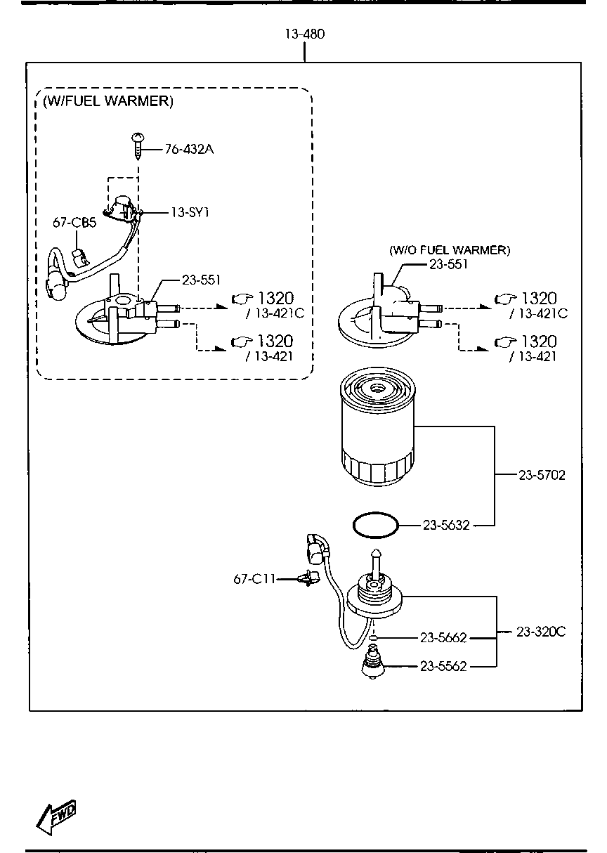 TOYOTA R2N5-13-ZA5 - Filtru combustibil aaoparts.ro