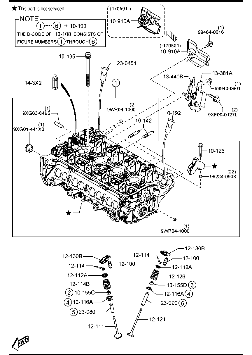 MAZDA PE01-10-155 - Etansare, supape aaoparts.ro