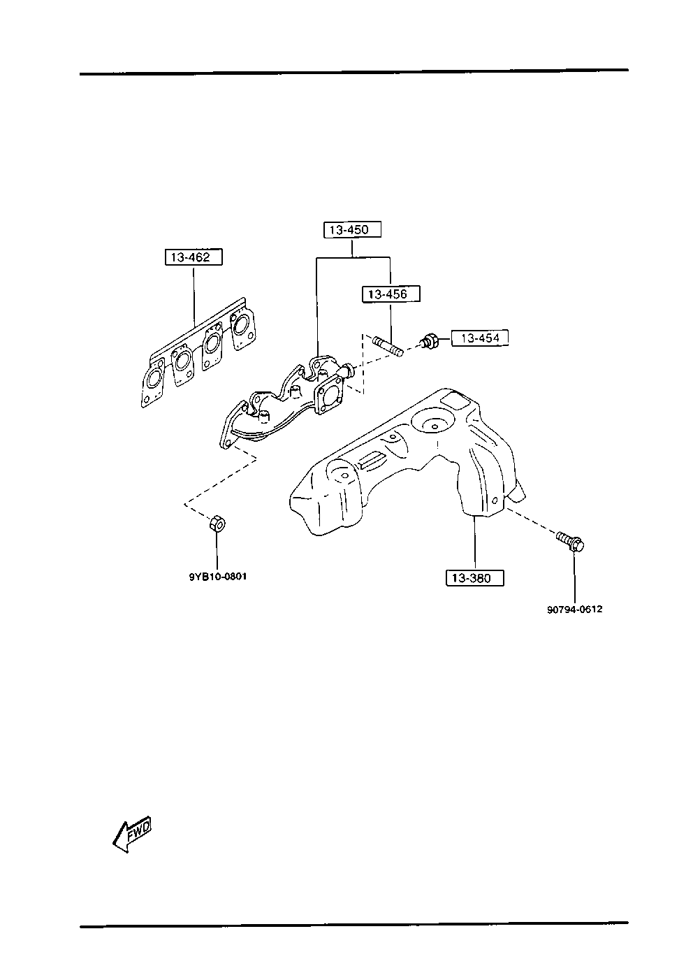 MAZDA JF01-13-456 - Surub, galerie evacuare aaoparts.ro