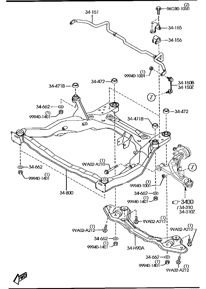 TOYOTA L206-34-170A - Brat / bieleta suspensie, stabilizator aaoparts.ro