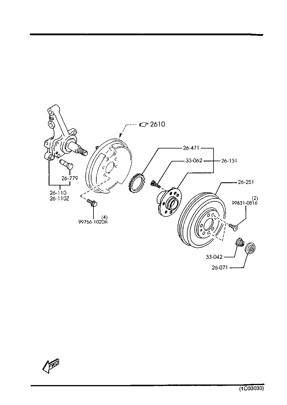 MAZDA LA01-33-042B - Set rulment roata aaoparts.ro
