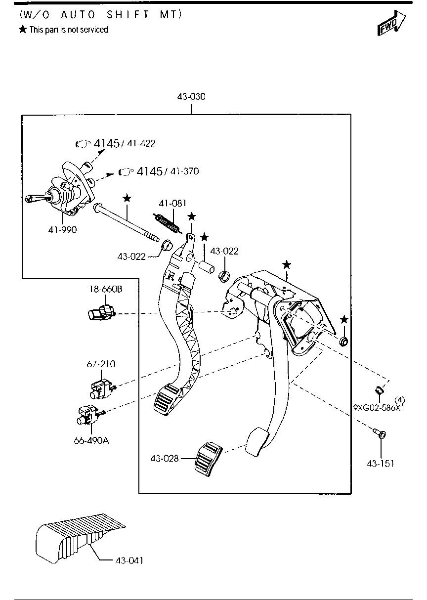 MAZDA BR1A-66-490 - Comutator lumini frana aaoparts.ro