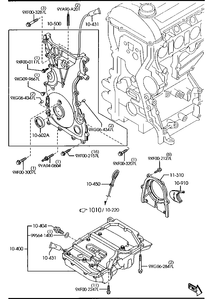 MAZDA L3G6-10-602 - Simering, arbore cotit aaoparts.ro