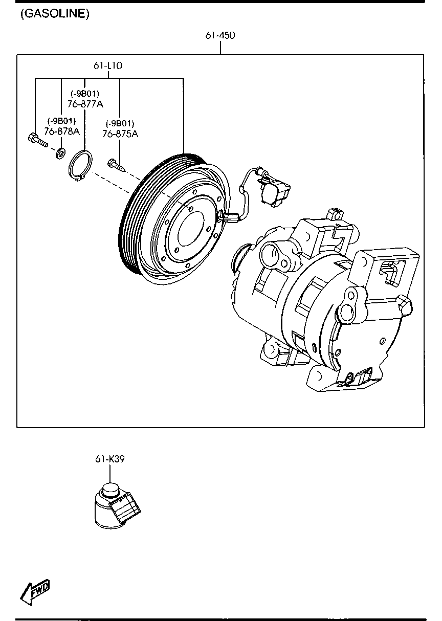 MAZDA GS1D-61-450A - Compresor, climatizare aaoparts.ro