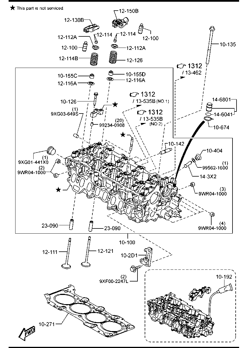 MAZDA SH01-10-271C - Garnitura, chiulasa aaoparts.ro