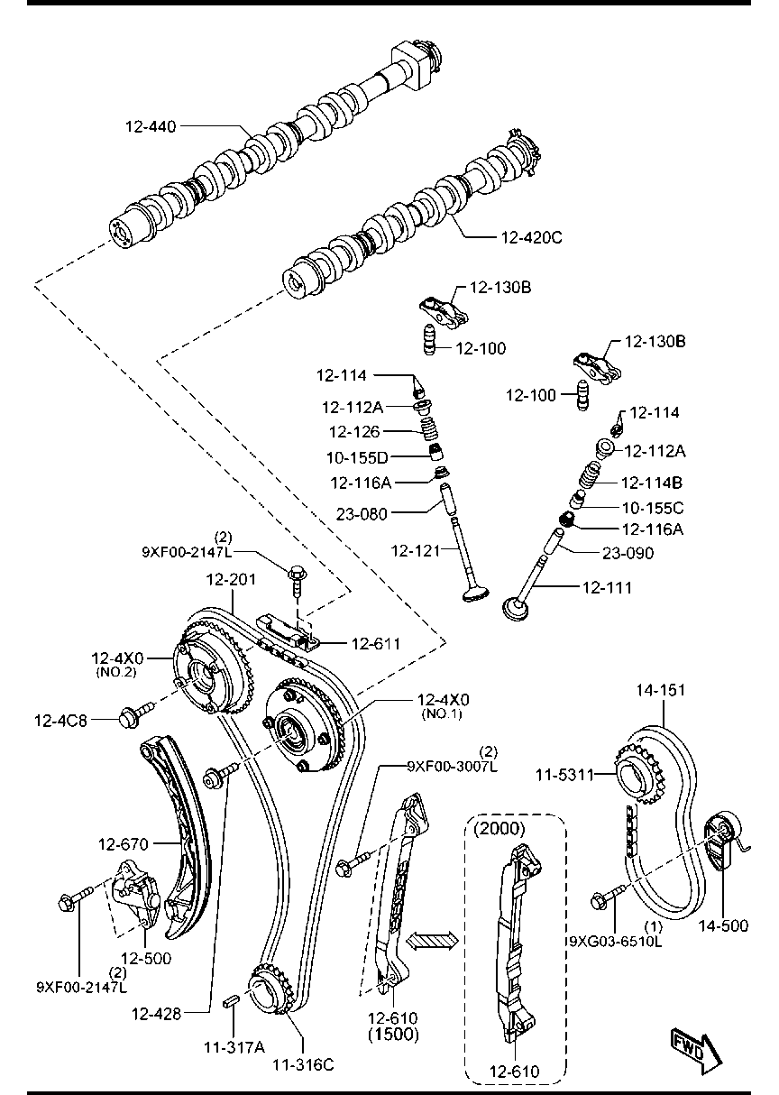 MAZDA PE01-10-155 - Etansare, supape aaoparts.ro