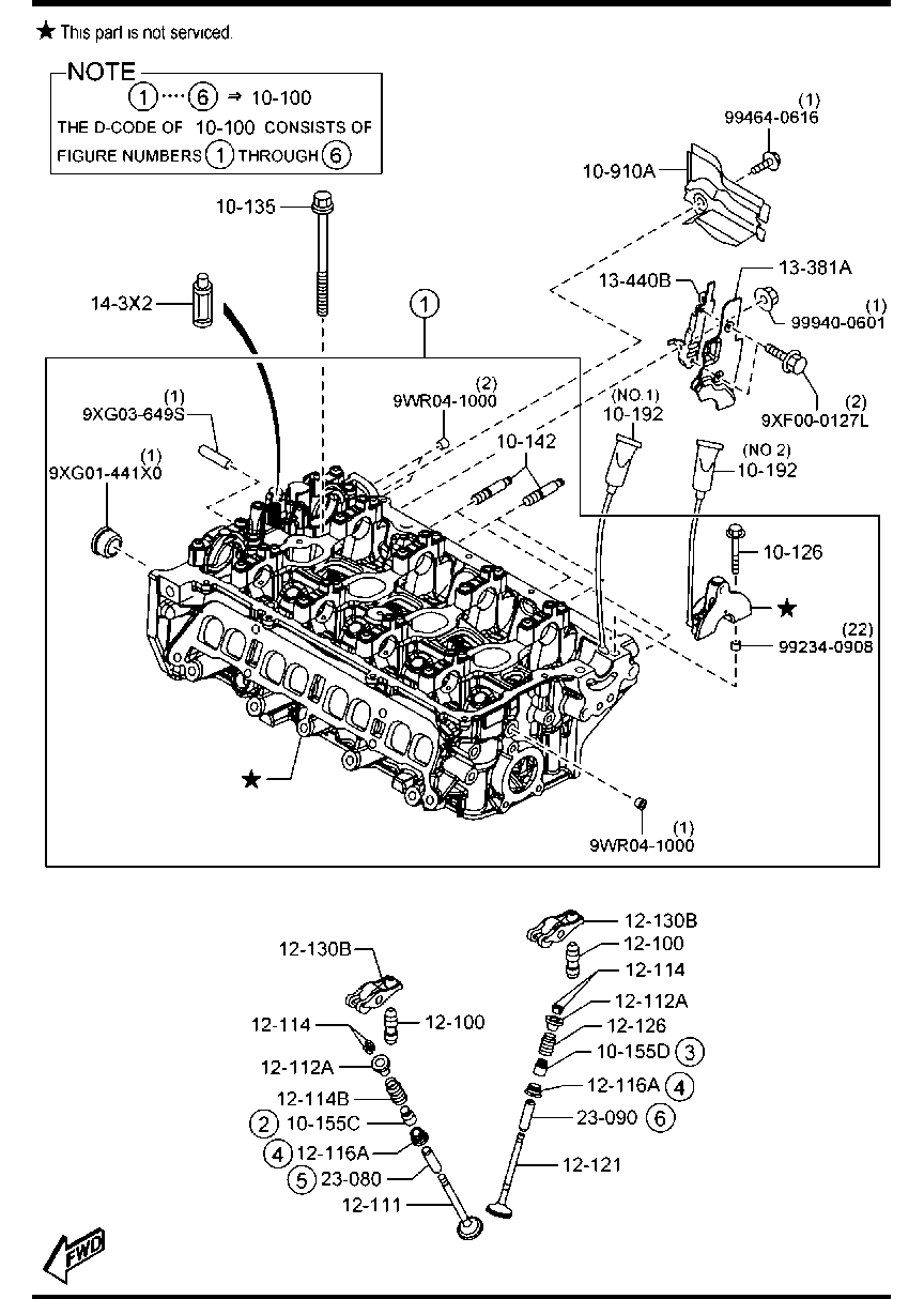 MAZDA PE01-10-155 - Etansare, supape aaoparts.ro