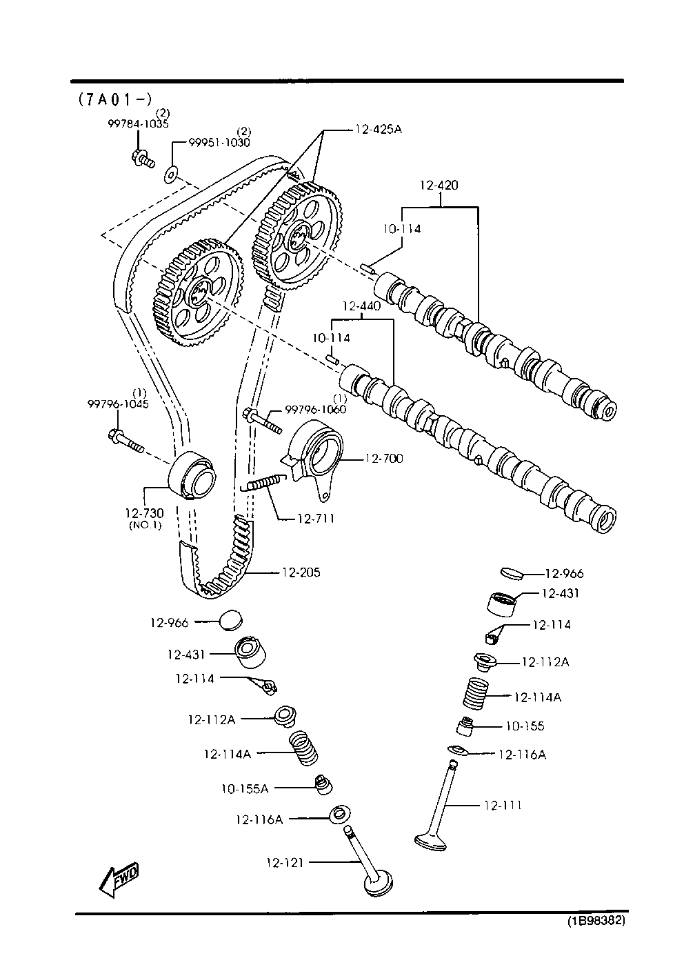 MAZDA Z502-12-711 - Set curea de distributie aaoparts.ro