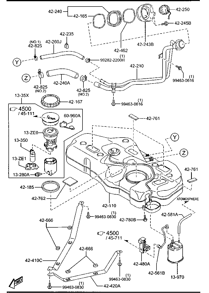 MAZDA ZJ38-13-35XC - Modul alimentare combustibil aaoparts.ro