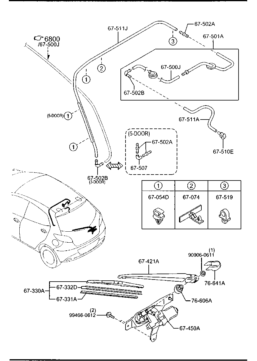 MAZDA D651-67-421 - Brat stergator, parbriz aaoparts.ro