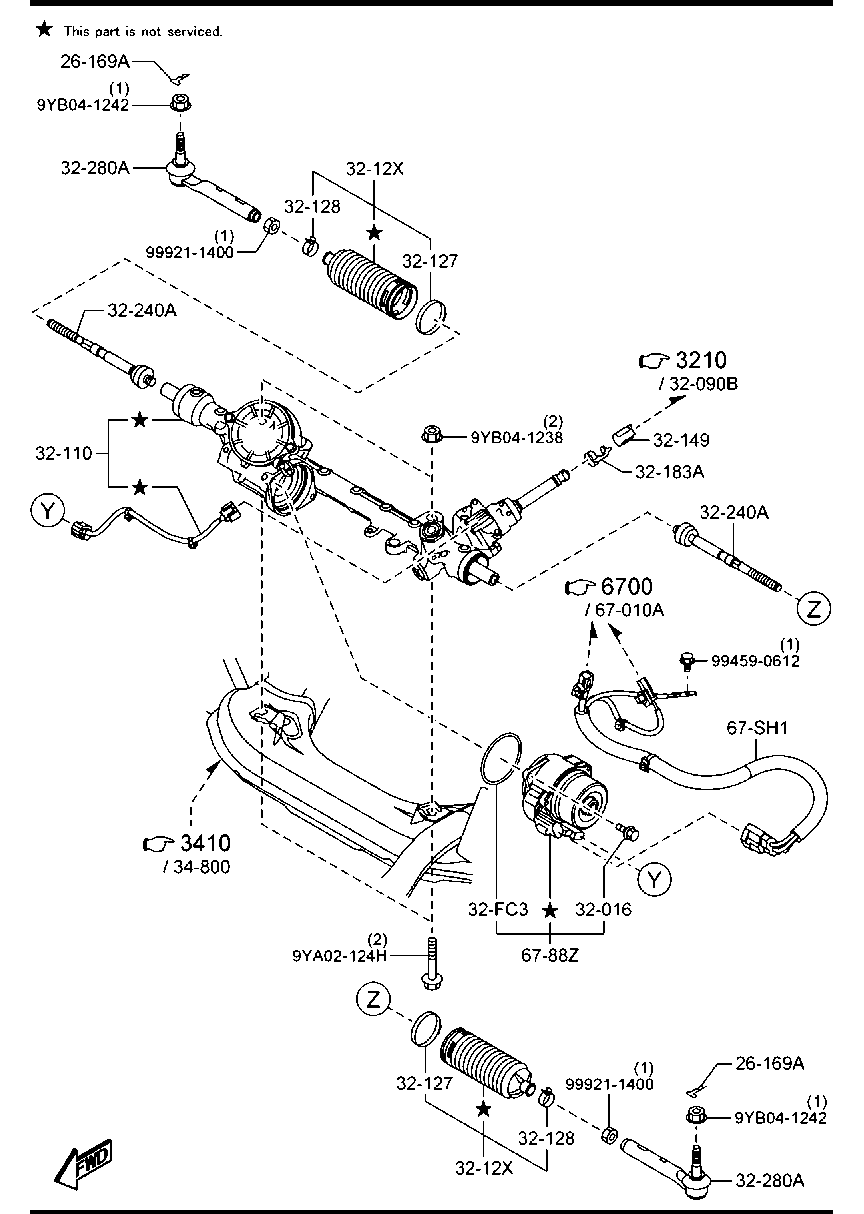 MAZDA N243-32-127 - Colier de fixare aaoparts.ro