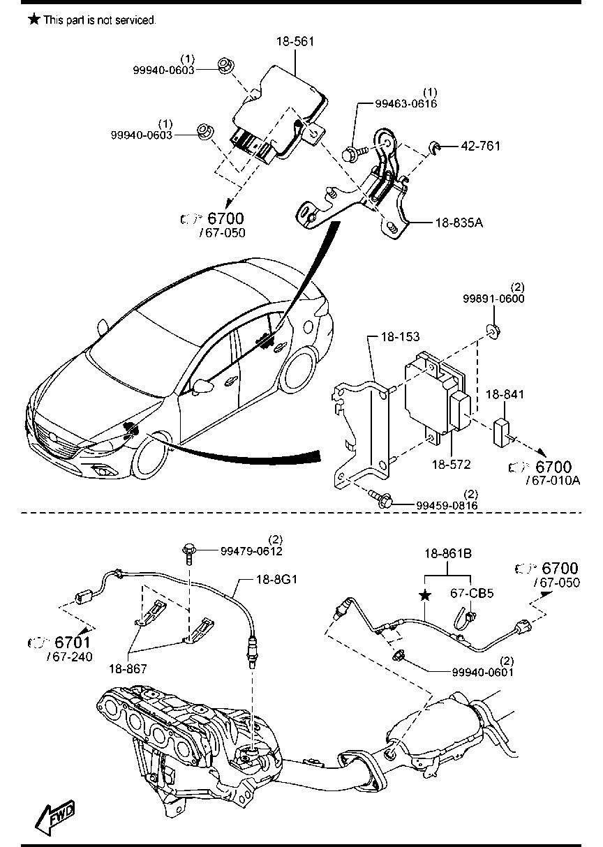 MAZDA PEDD-18-8G1 - Sonda Lambda aaoparts.ro