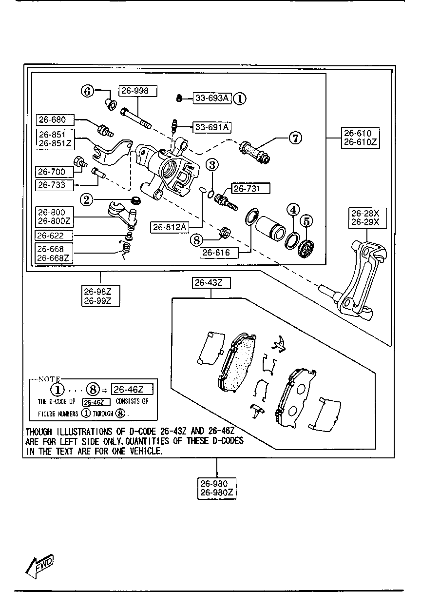 MAZDA GA2E-26-980B - Etrier frana aaoparts.ro